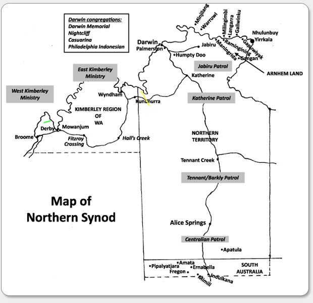 Map | Uniting Church in Australia Northern Synod